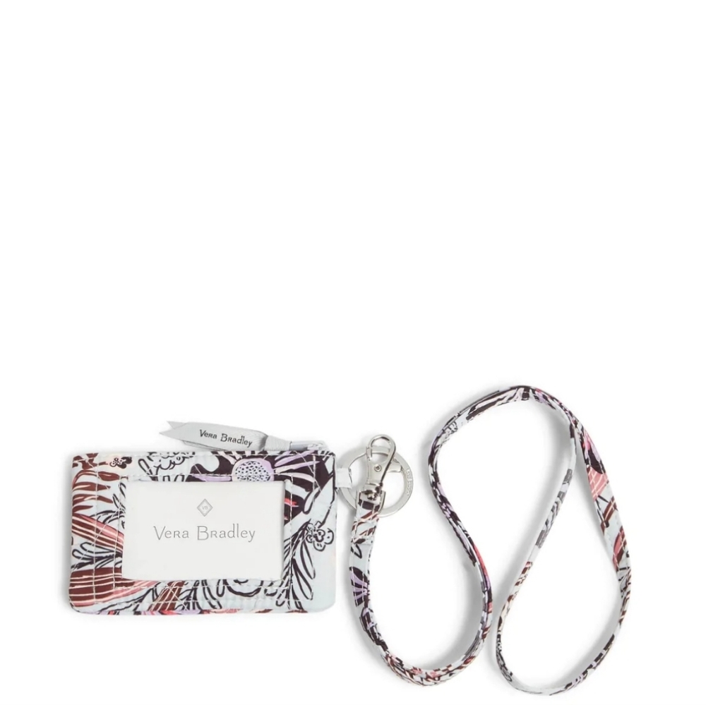Vera Bradley Sun Washed Tropical Ultralight Zip ID & Lanyard